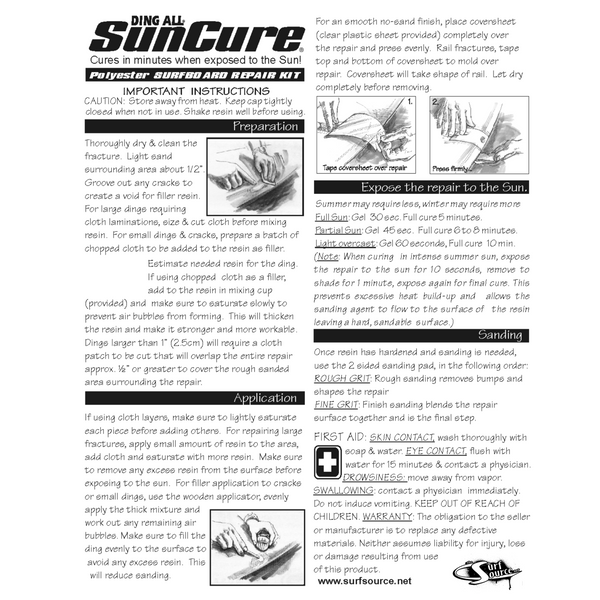 Sun Cure Polyester Fiberglass Repair Kit - 2 oz.