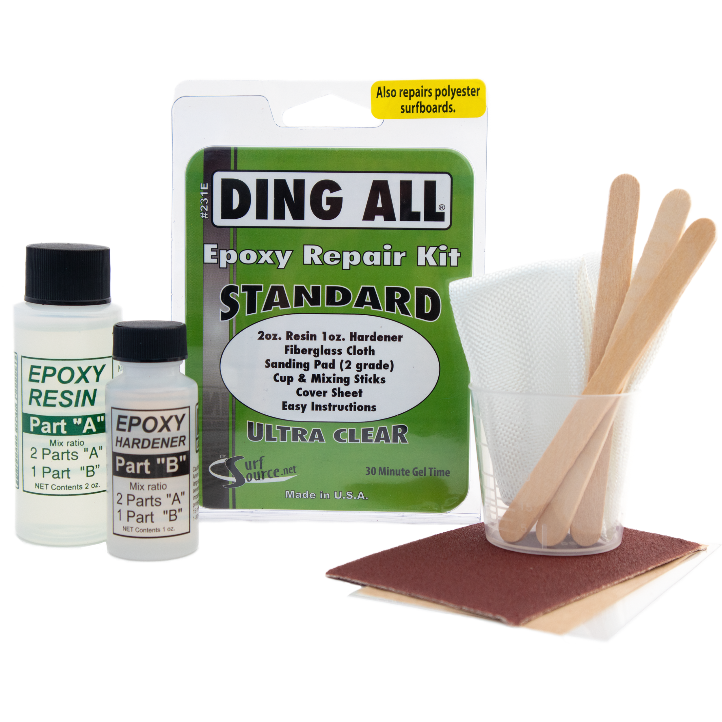 Standard Epoxy Resin Ding Repair Kit 3 oz
