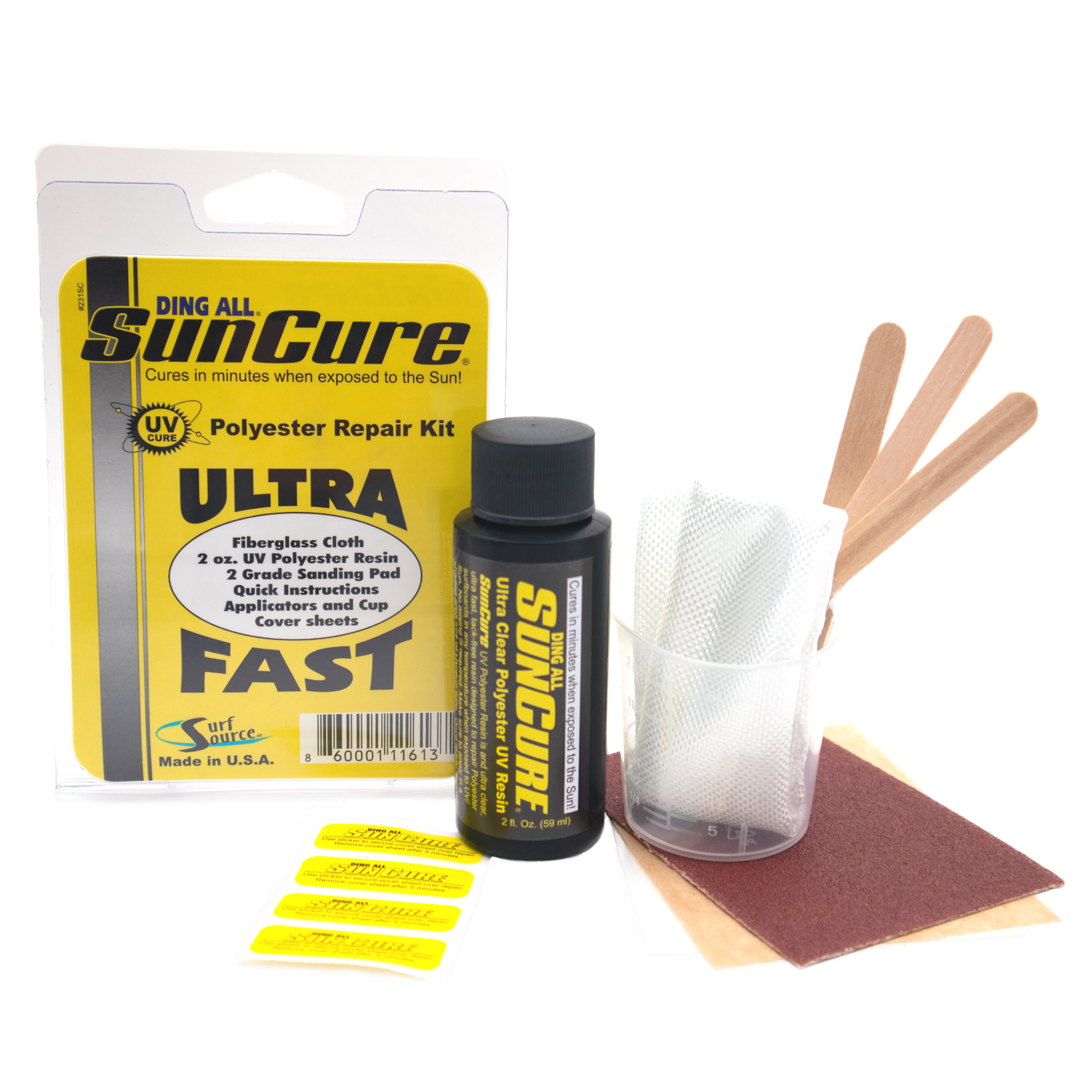 SunPowered Dura Resin Combo W/UV Light - Ding Repair Kits and Ding