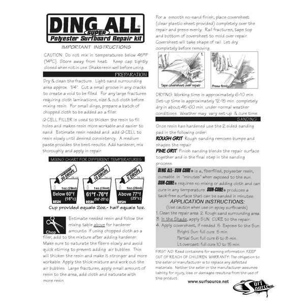 Ding All 4 oz. Wax Remover SIDB0010C5ST0